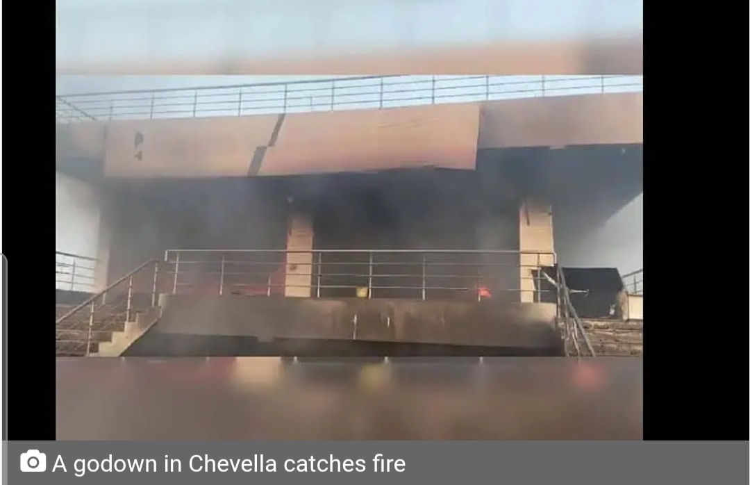 Fire breaks out at warehouse in Telangana