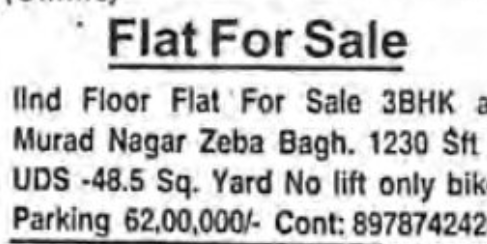 FLAT FOR SALE