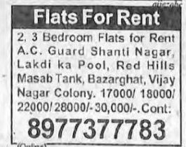 FLATS FOR RENT