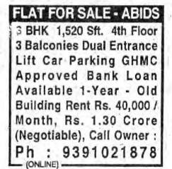 FLATS FOR SALE AT ABIDS