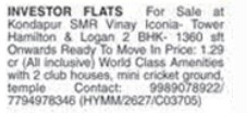 FLATS FOR SALE AT KONDAPUR