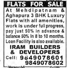 FLATS FOR SALE AT MEHDIPATNAM