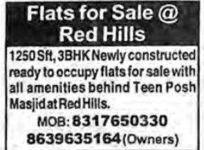 FLATS FOR SALE AT REDHILLS