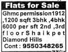 FLATS FOR SALE AT SHAIKPET