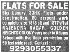 FLATS FOR SALE