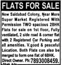 FLATS FOR SALE