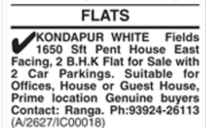 FLATS FOR SALE