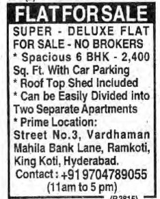 FLATS FOR SALE