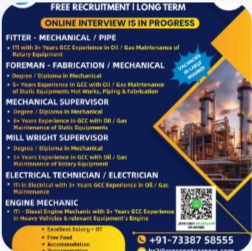 FREE RECRUITMENT FOR SAUDI ARABIA