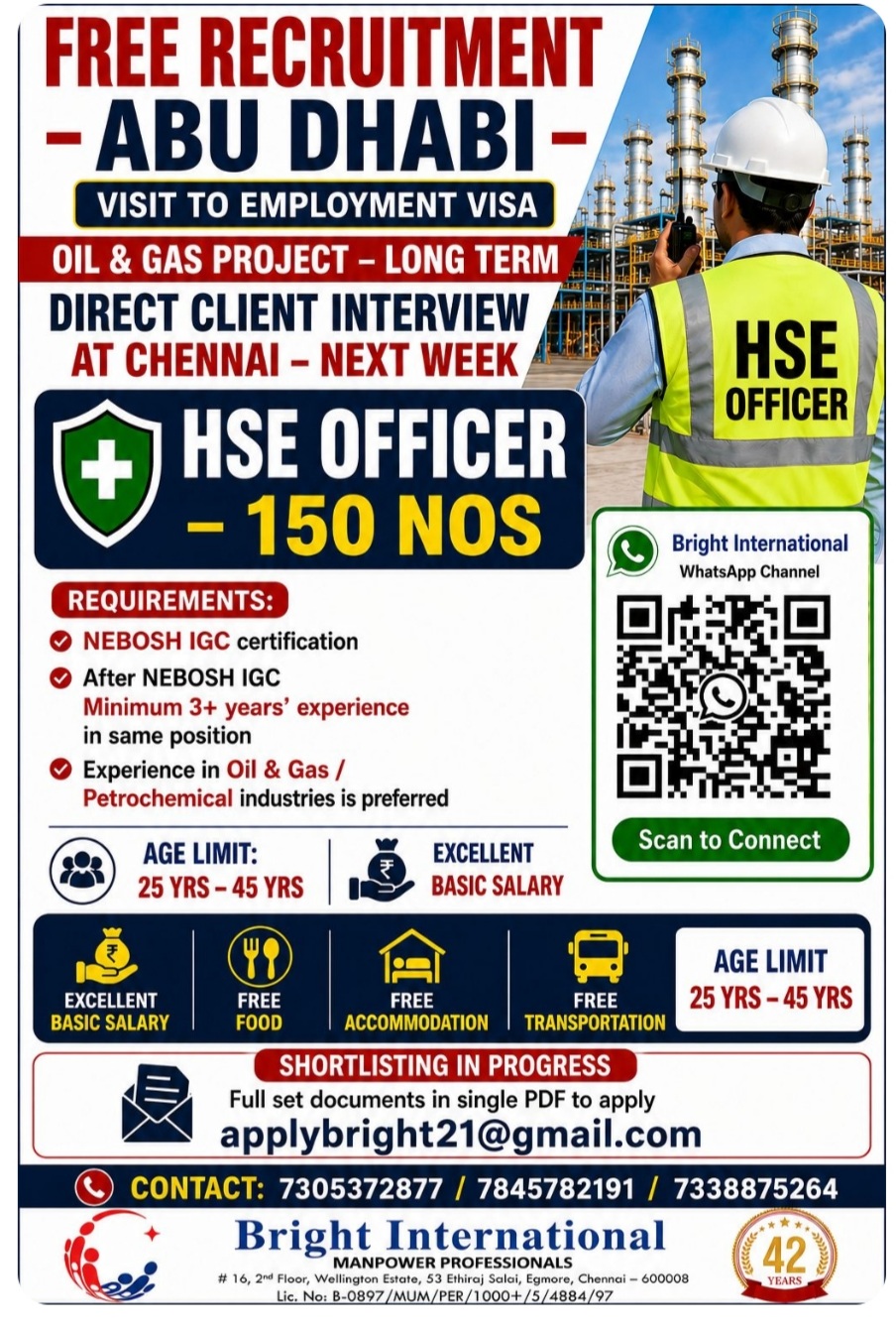 FREE RECRUITMENT - LONG TERM (VISIT TO EMPLOYMENT)