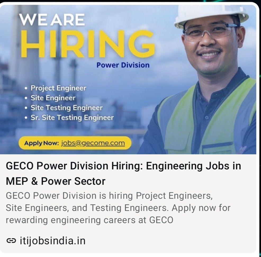 GECO POWER DIVISION HIRING