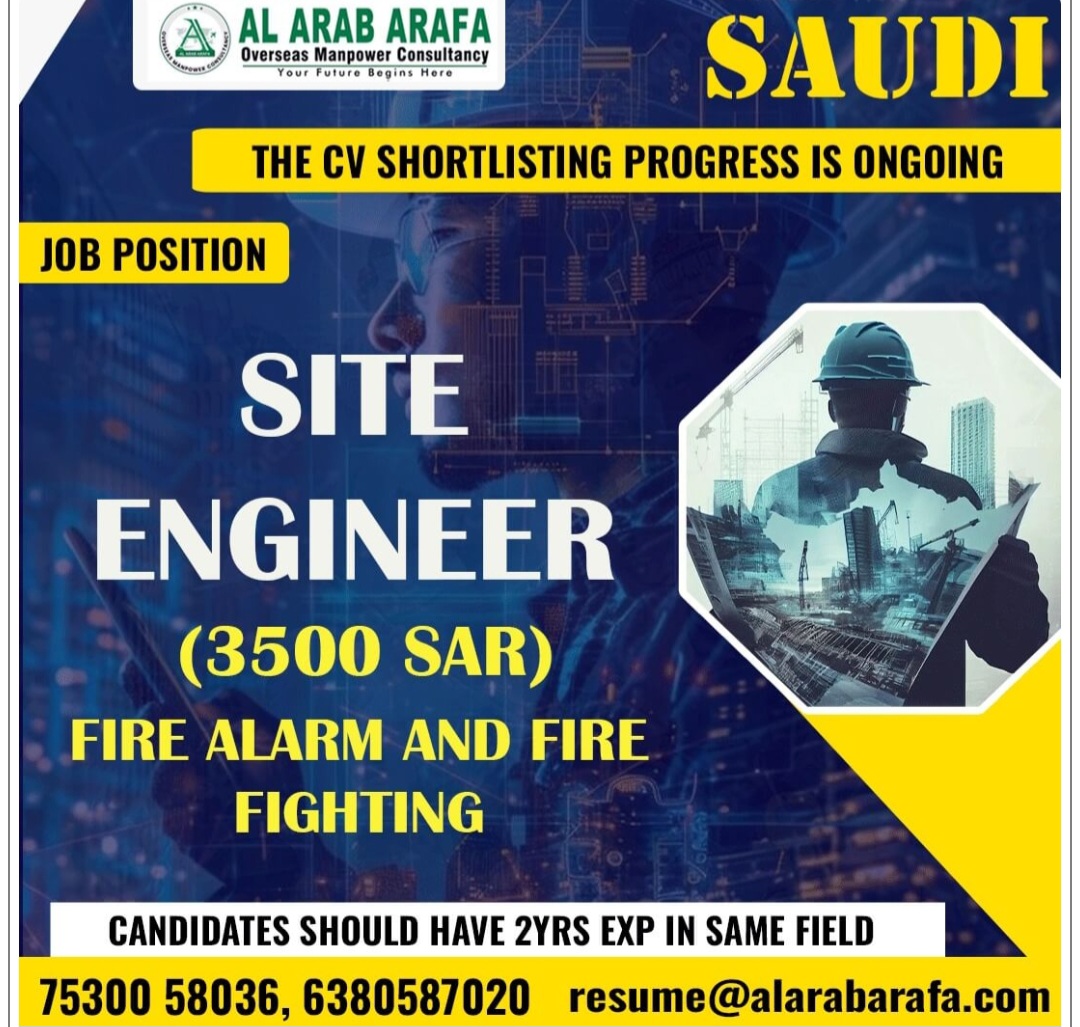 HIRING FOR ENGINEER FOR SAUDI ARABIA