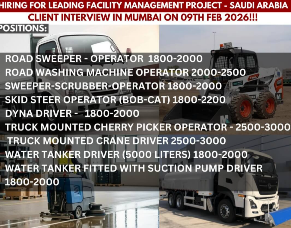 HIRING FOR LEADING FACILITY MANAGEMENT PROJECT — SAUDI ARABIA