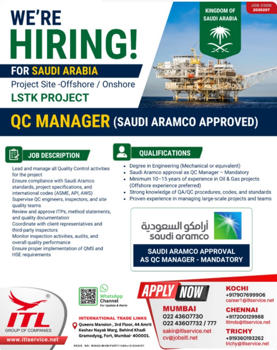 HIRING FOR PROJECT OFFSHORE /ONSHORE LSTK Project