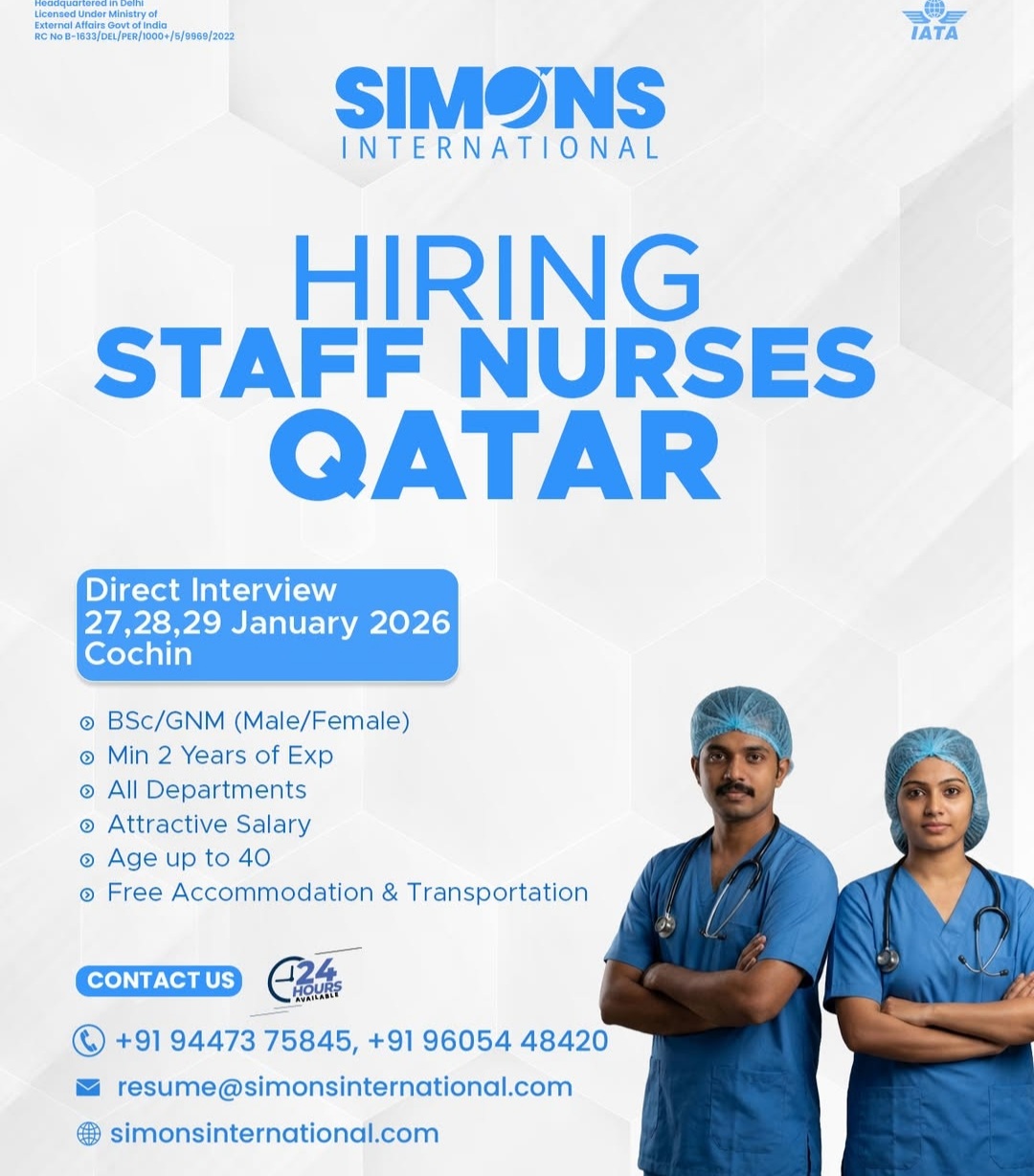 HIRING STAFF NURSES AT QATAR