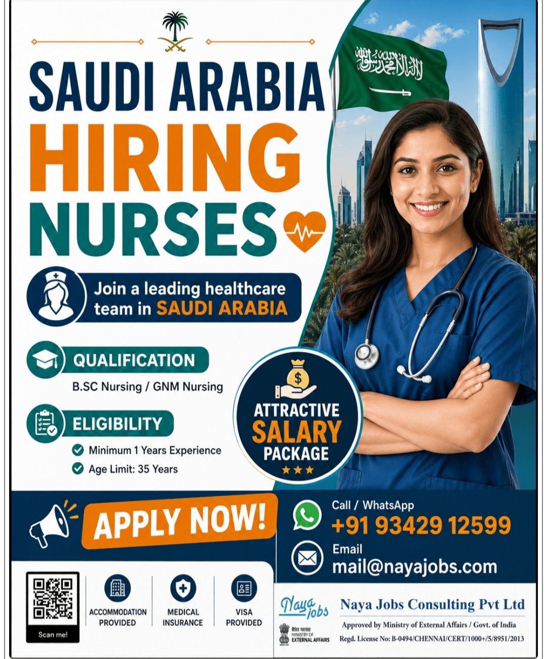 HIRING STAFF NURSES FOR SAUDI ARABIA