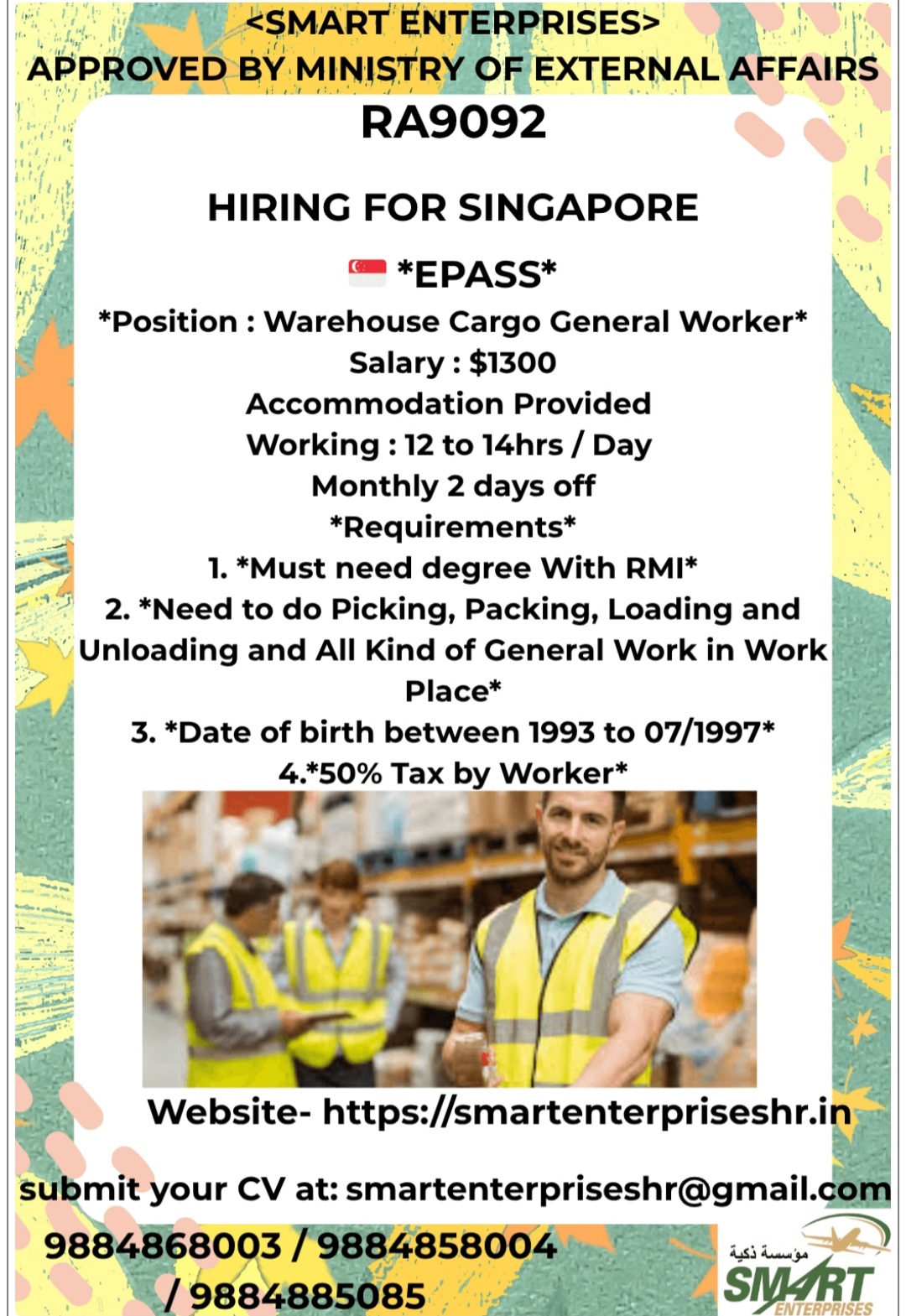 HIRING WAREHOUSE CARGO GENERAL WORKER