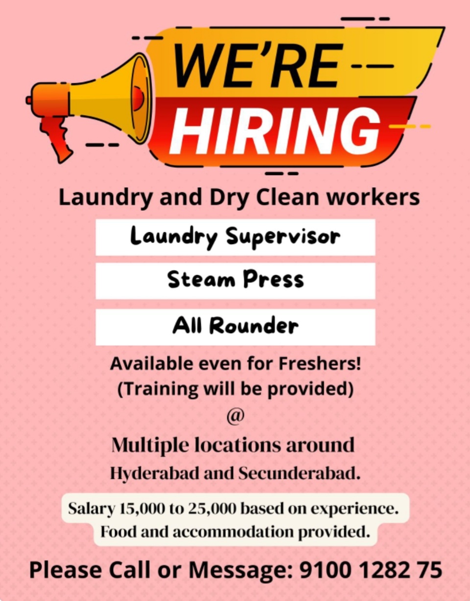HIRINGS FOR DRY CLEAN WORKERS