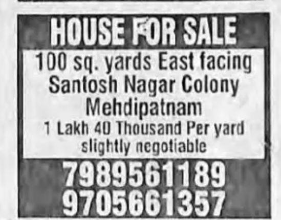 HOUSE FOR SALE