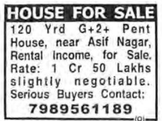 HOUSE FOR SALE