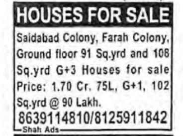 HOUSE FOR SALE