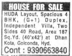 HOUSE FOR SALE