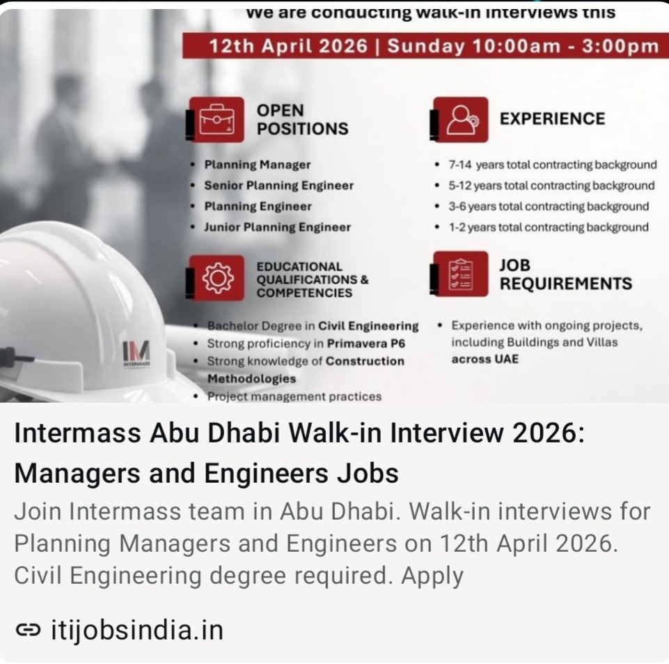 INTERMASS ABU DHABI WALK IN INTERVIEW 2026