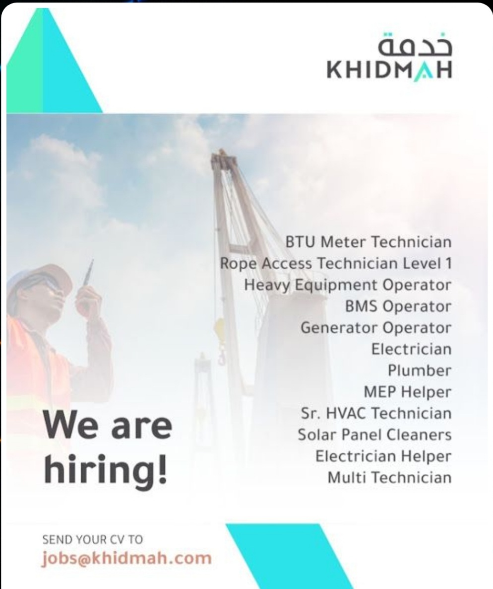 KHIDMAH GROUP IS HIRING AT ABU DHABI
