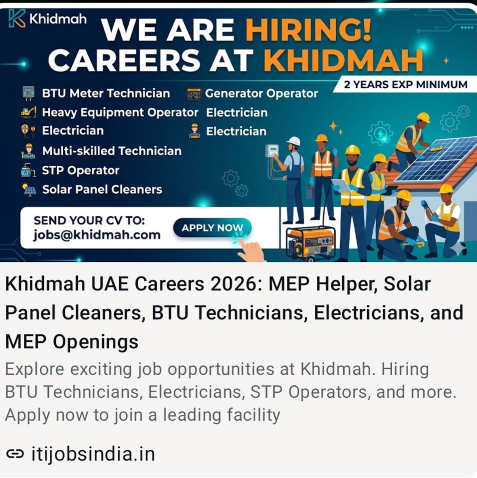 KHIDMAH UAE  CAREERS 2026 IS RECRUITING