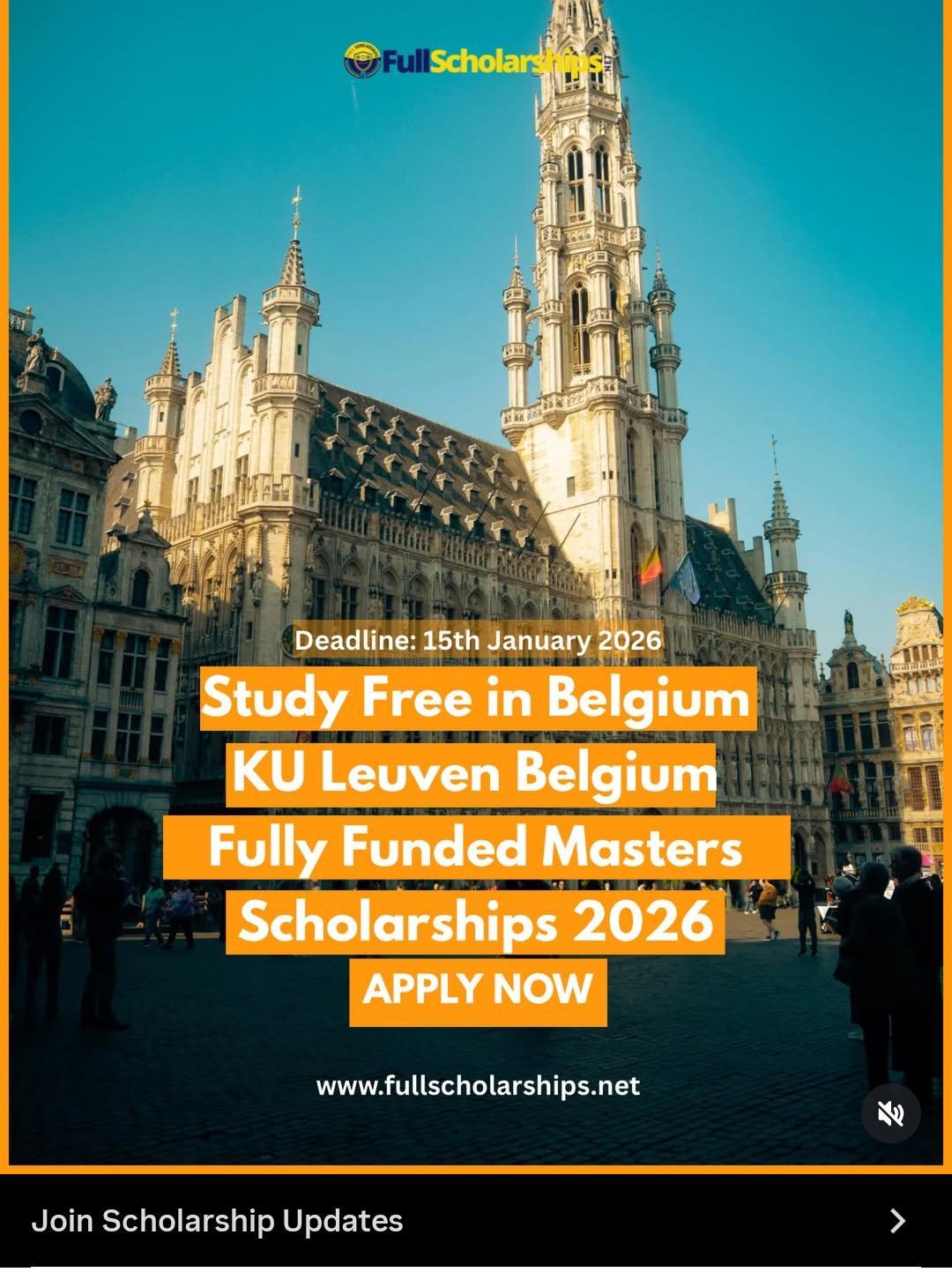 KU LEUVEN MASTER MIND SCHOLARSHIP 2026