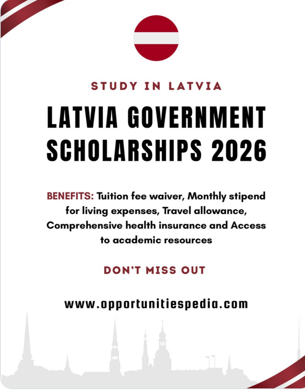 Latvia Government Scholarships 2026 | Study in Latvia
