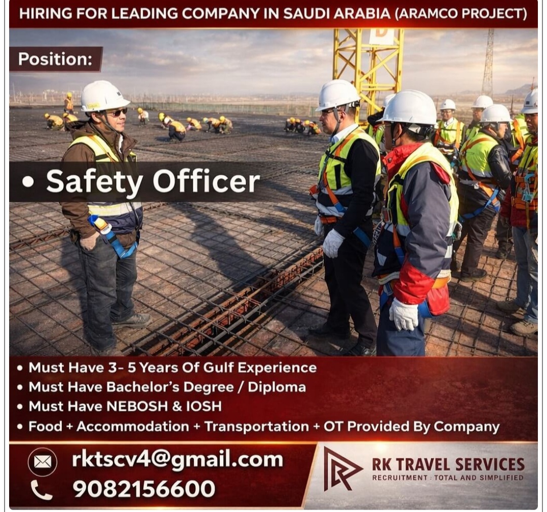 LEADING COMPANY IS HIRING AT SAUDI ARABIA FOR ARAMCO PROJECT