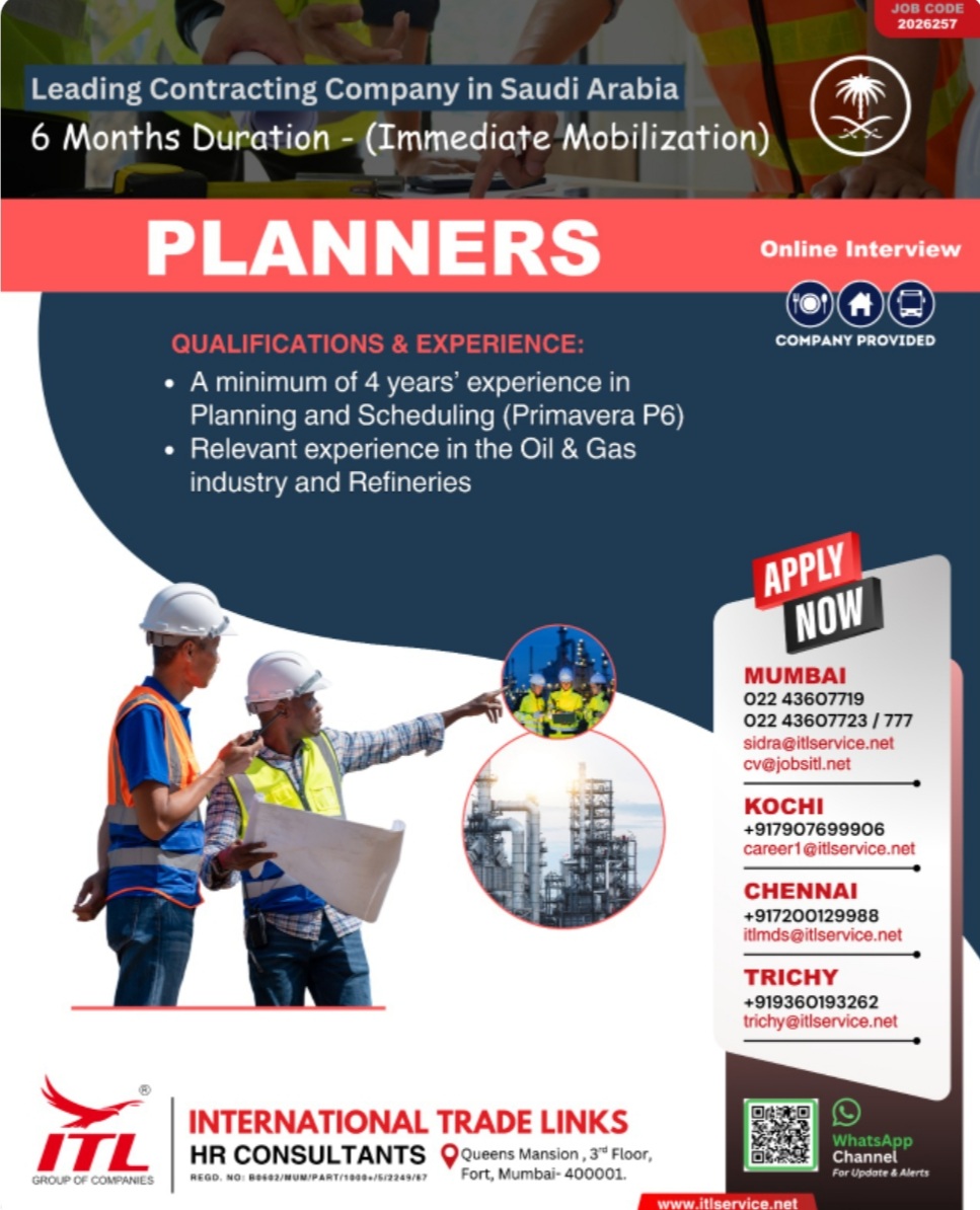 LEADING CONTRACTING COMOANY IN SAUDI ARABIA IA HIRING