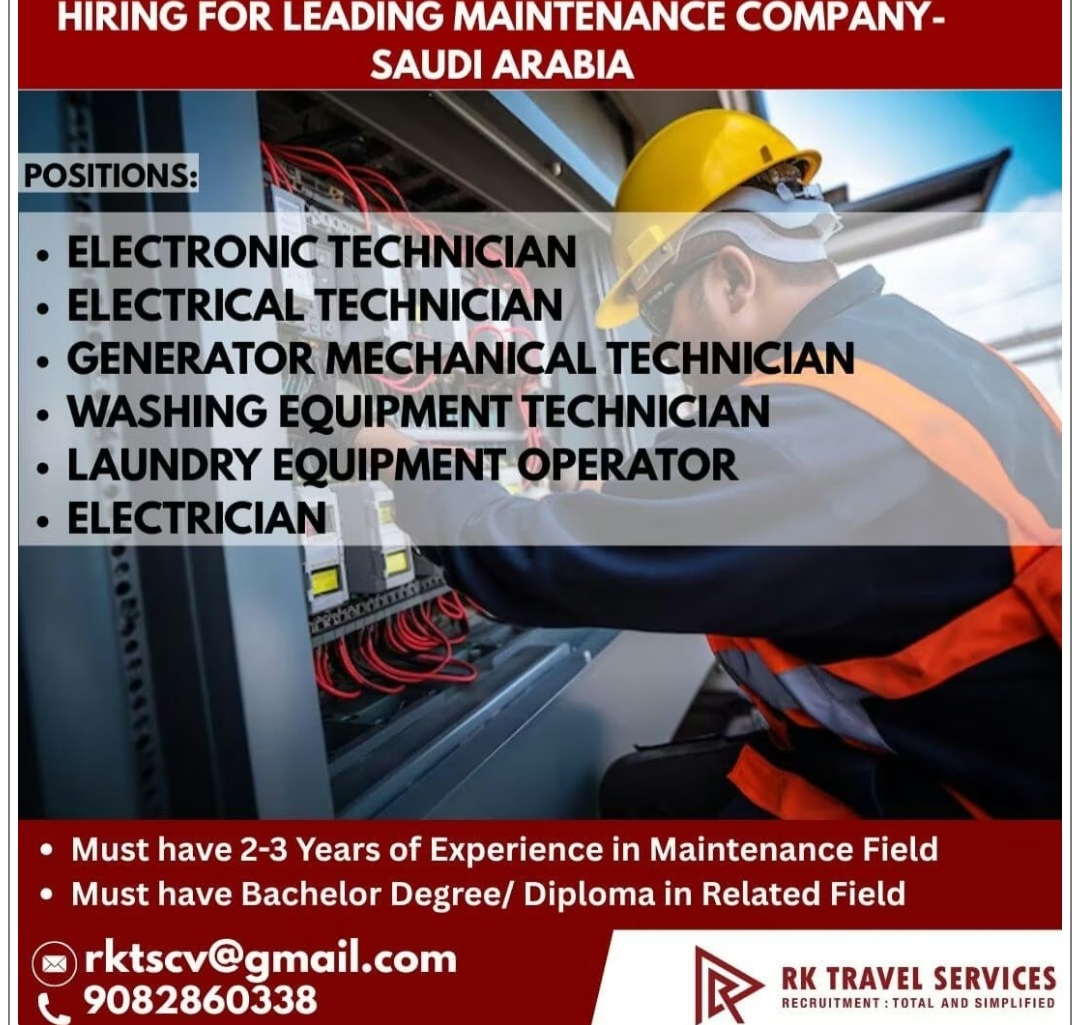 LEADING MAINTENANCE COMPANY REQUIREMENT AT SAUDI ARABIA