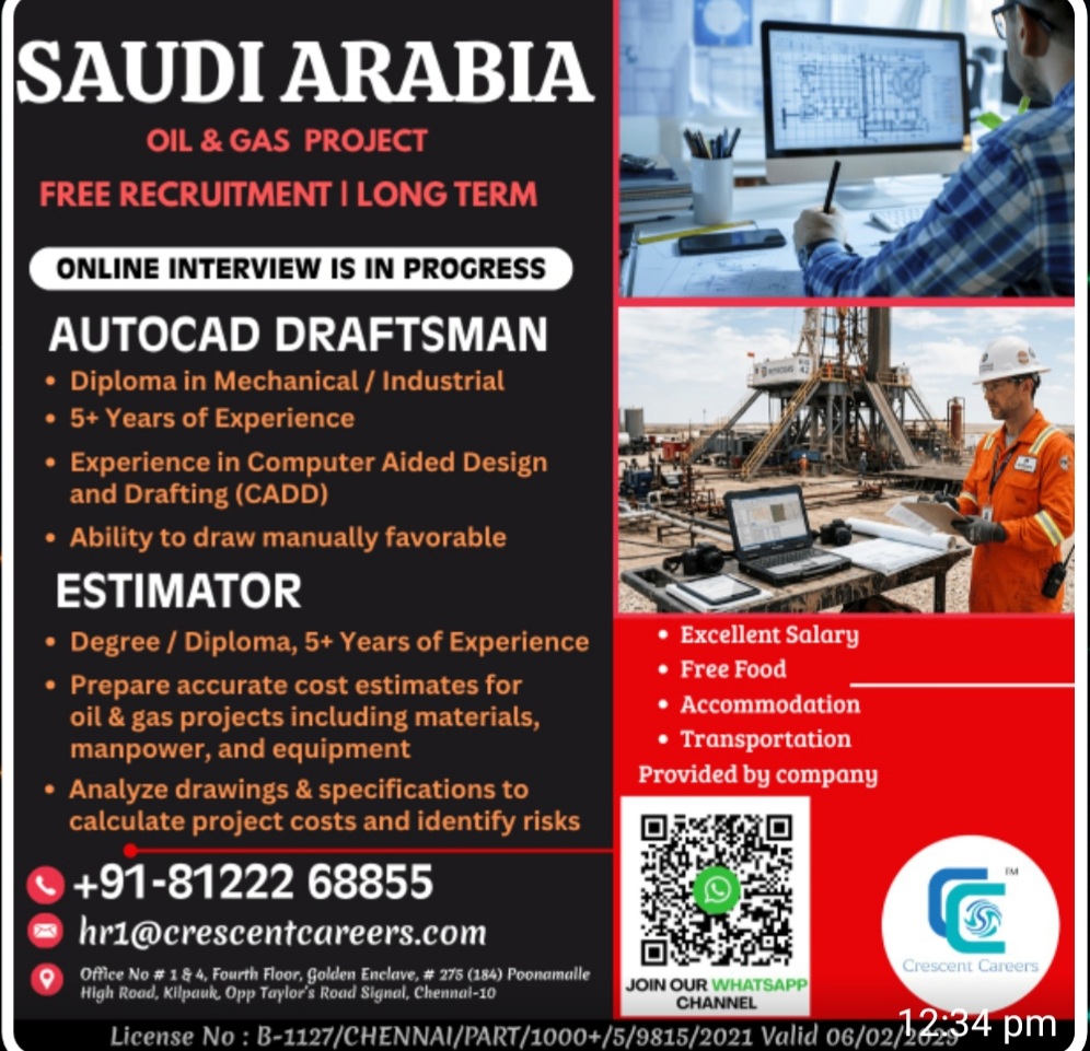 LONG TERM OIL AND GAS PROJECT RECRUITMENT