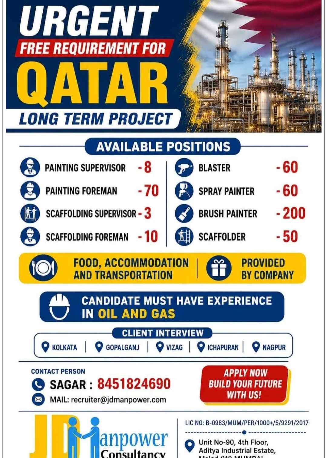 LONG TERM PROJECT REQUIREMENT FOR QATAR