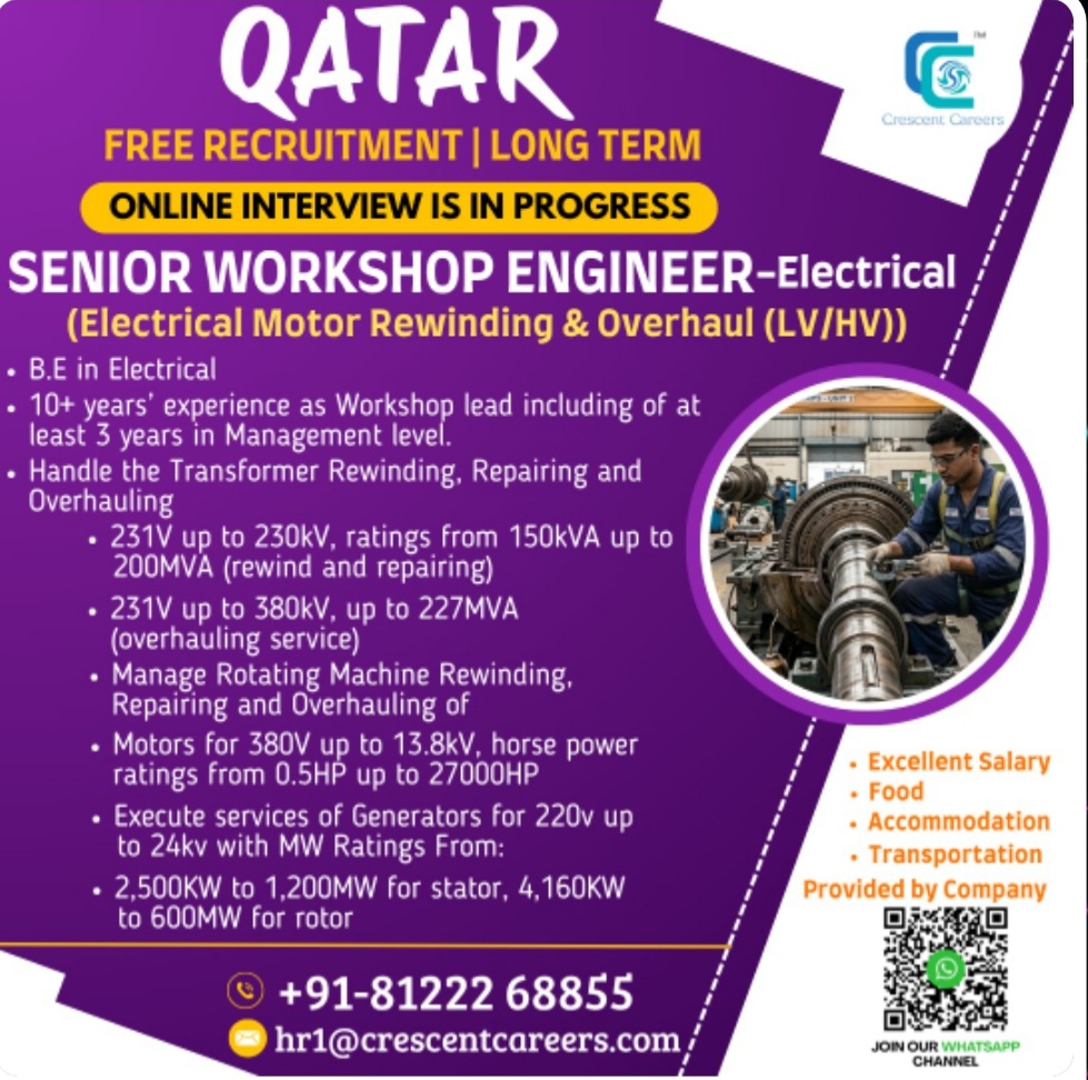 LONG TERM RECRUITMENT FOR QATAR