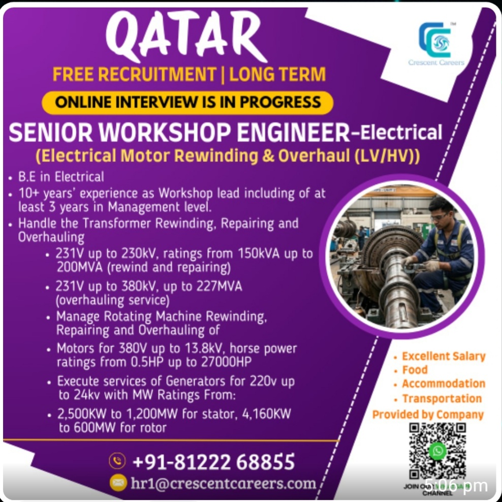 LONG TERM RECRUITMENT FOR QATAR