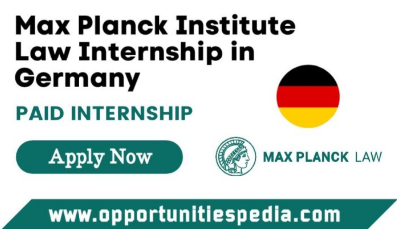 Max Planck Institute Law Internship 2026 in Germany