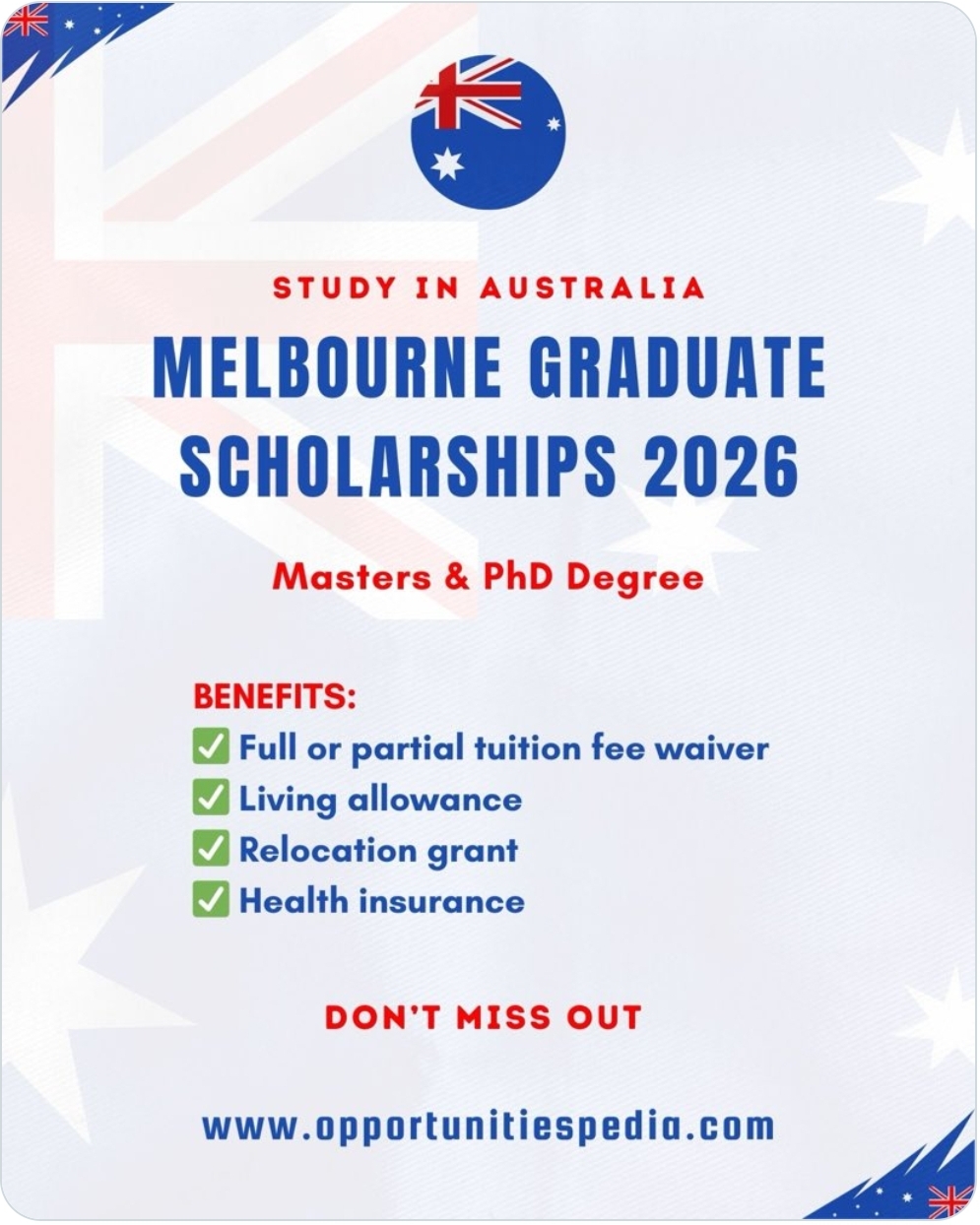 Melbourne Graduate Scholarships 2026 | Study in Australia