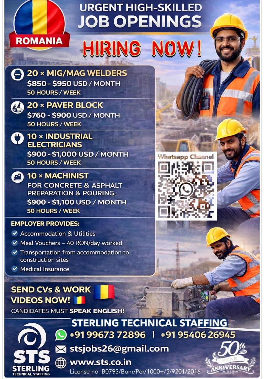 MULTIPLE JOB OPPORTUNITIES AT ROMANIA