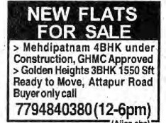 NEW FLATS FOR SALE AT MEHDIPATNAM