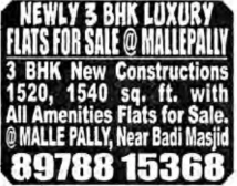 Newly 3Bhk Luxury Flats for Sale