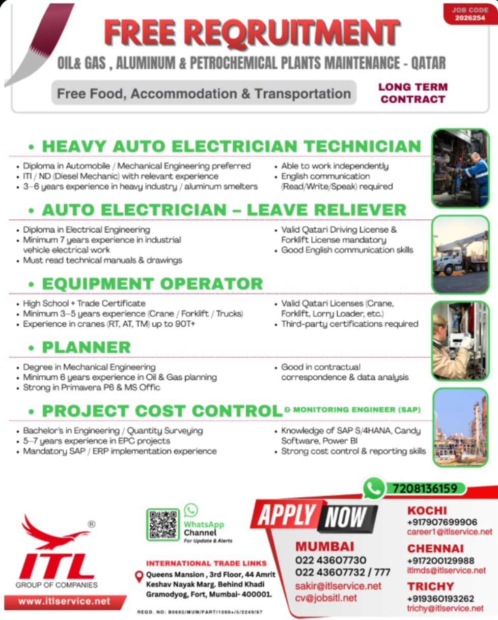 OIL AND GAS ALUMINUM AND PETROCHEMICAL PLANT MAINTENANCE QATAR