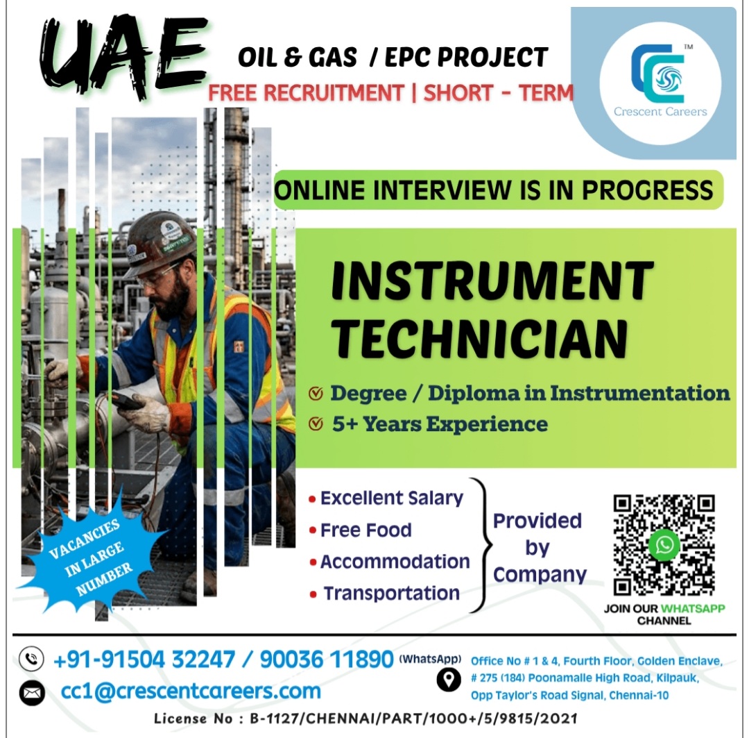 OIL AND GAS EPC PROJECT SHORT TERM RECRUITMENT