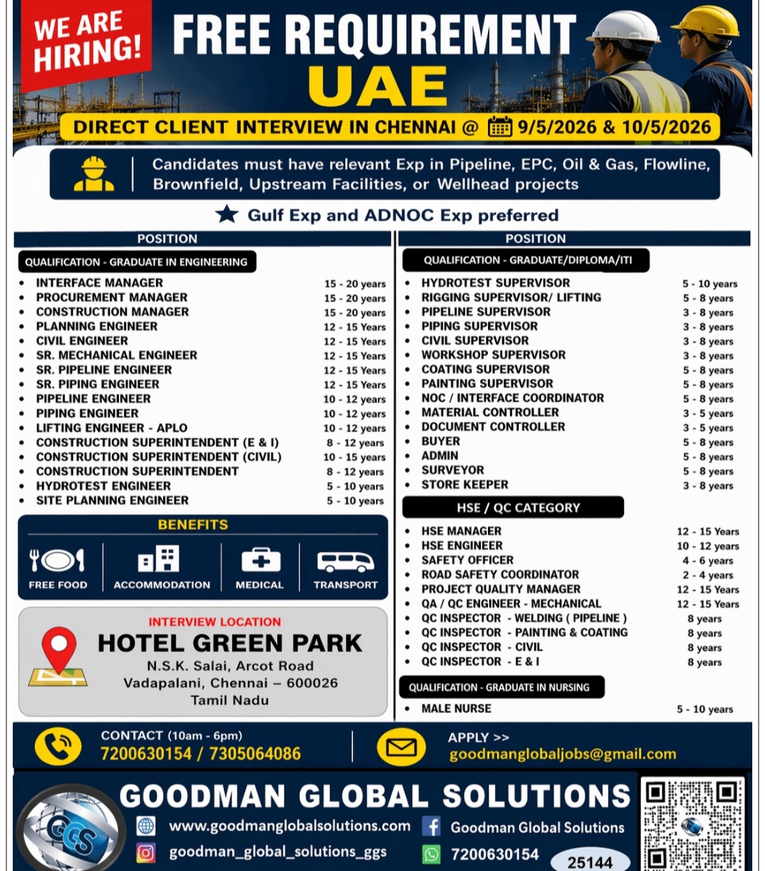 OIL AND GAS LONG TERM PROJECT RECRUITMENT 2026