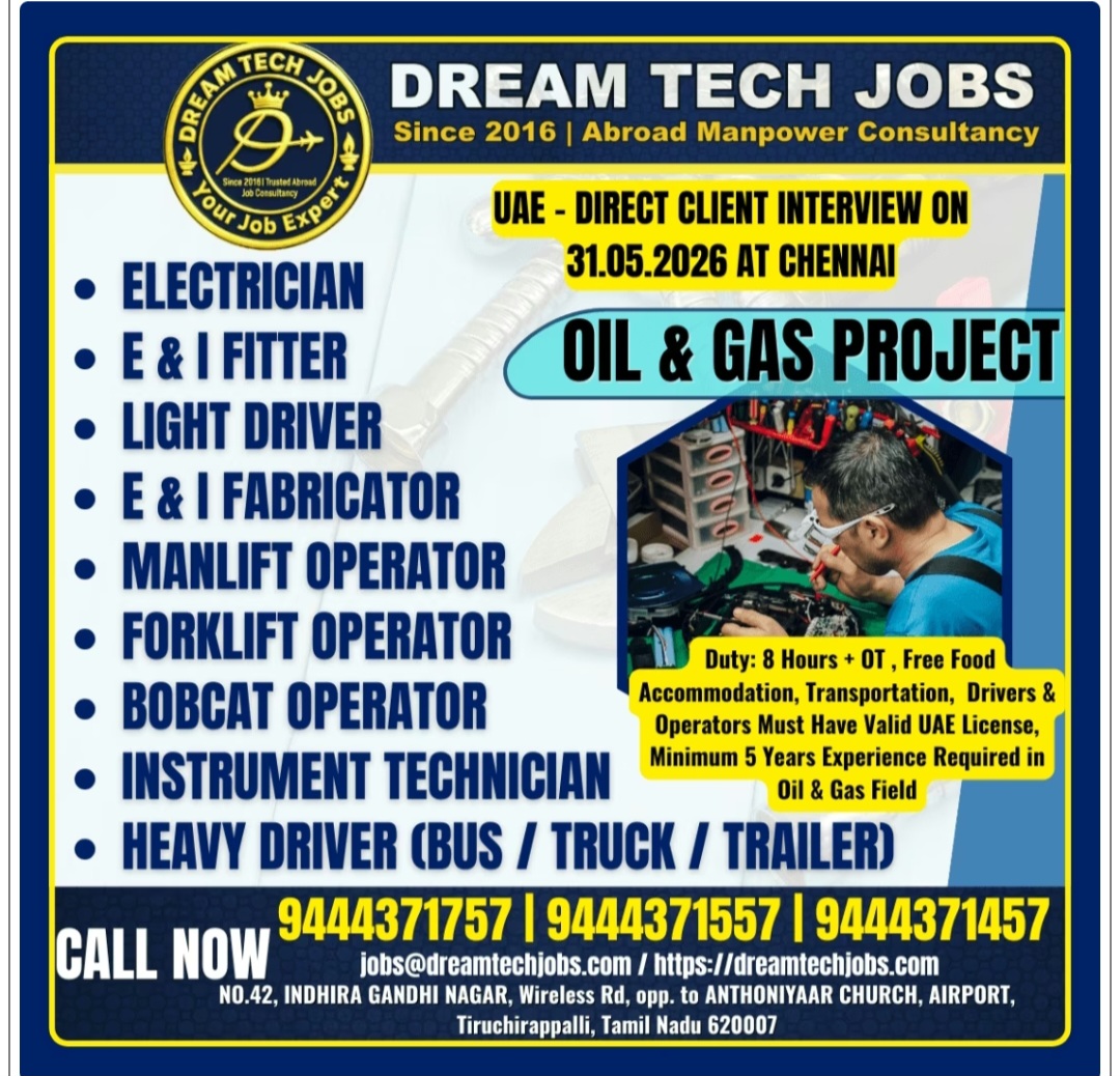 OIL AND GAS PROJECT HIRING FOR UAE