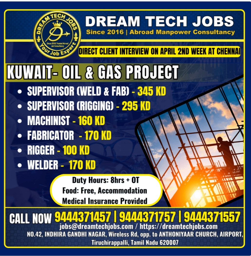 OIL AND GAS PROJECT RECRUITMENT AT KUWAIT