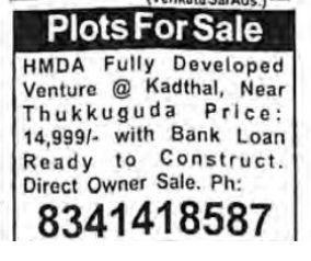 PLOTS FOR SALE