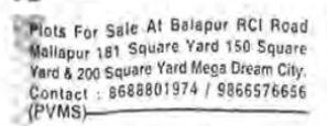 PLOTS FOR SALE
